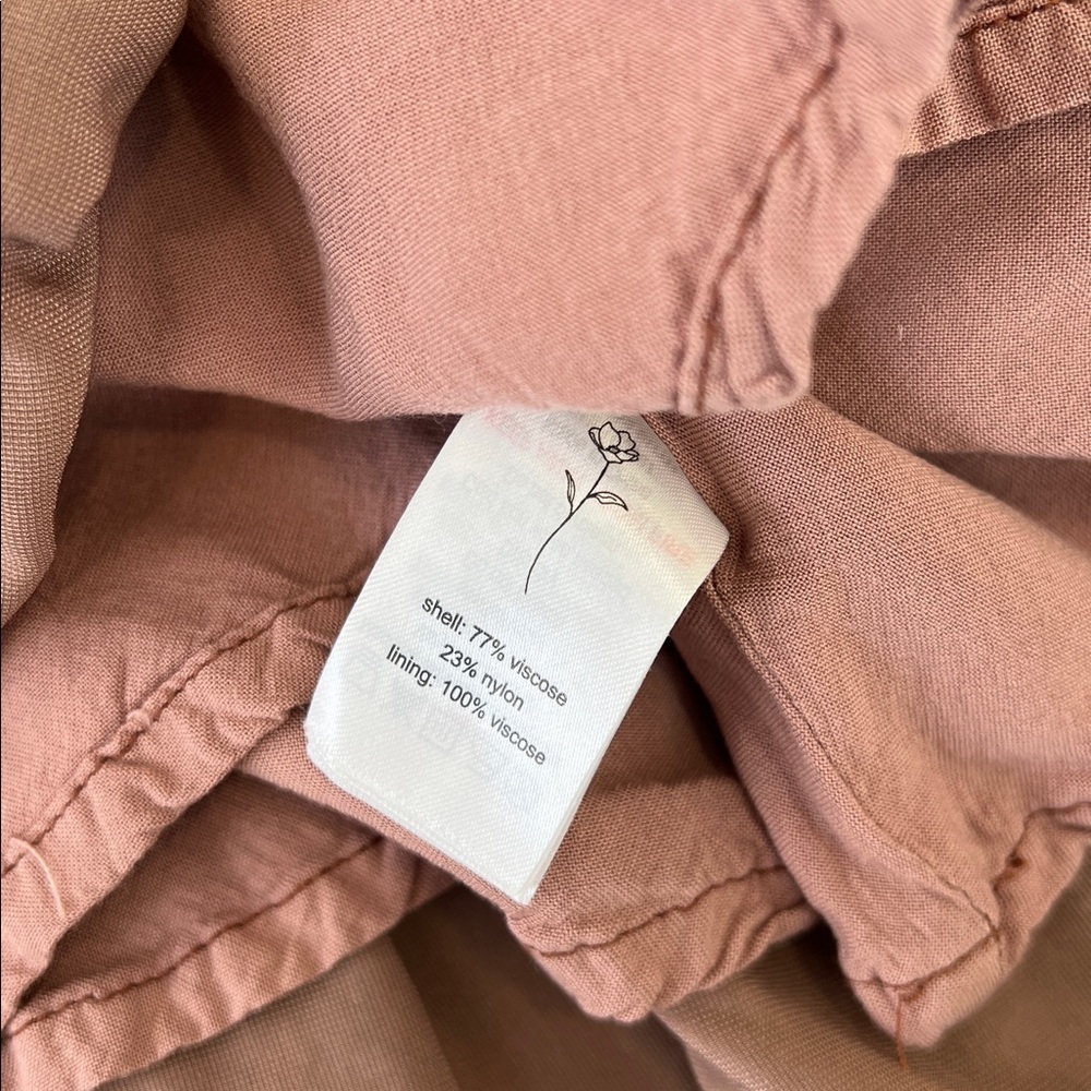 Girls Velvet Ruffle Neck Dress - Rust Brown - Picture 4 of 12